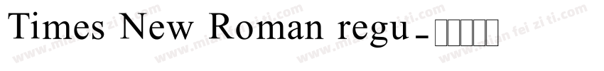 Times New Roman regu字体转换